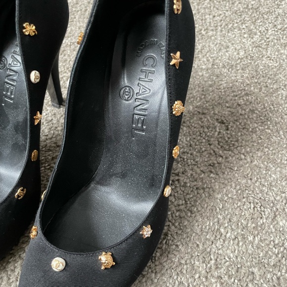 Chanel Lucky Charms Peep Toe Heels - Picture 3 of 7